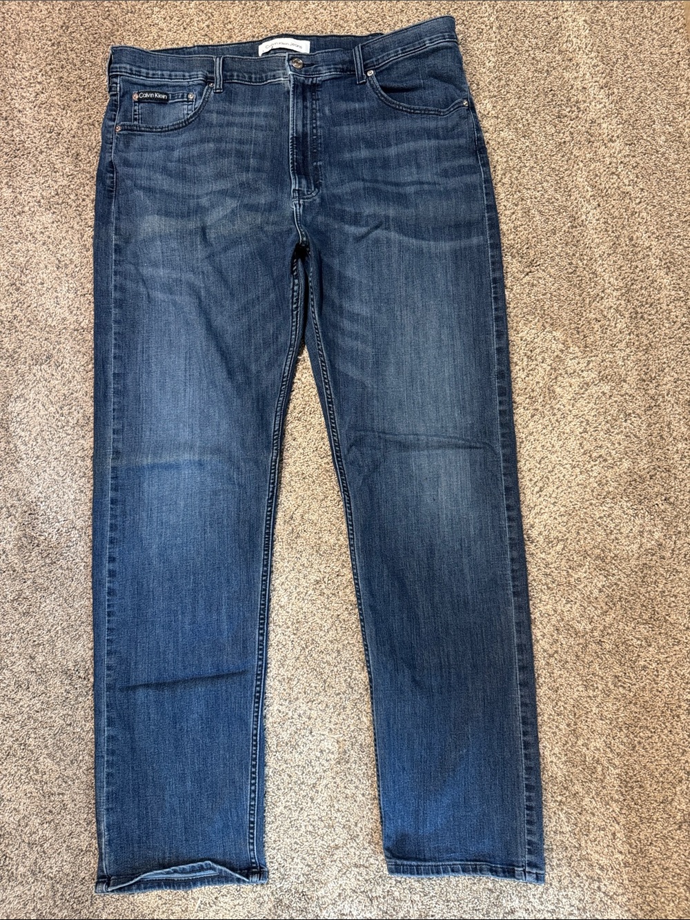 Calvin Klein Jeans Men’s Dark Blue Slim Straight Denim
